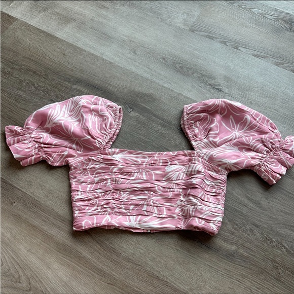 Saylor Gem Crop Puff Sleeve Blouse Top Size small perfect condition - Picture 6 of 8